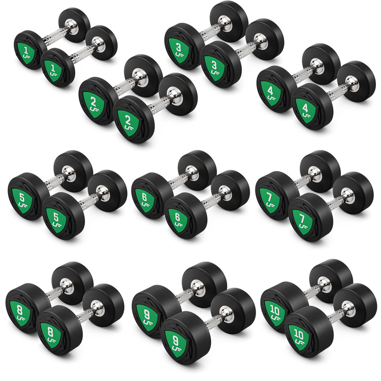 Set polyurethaan halters 1-10kg (stappen van 1 kg) 110 kg - UpForm