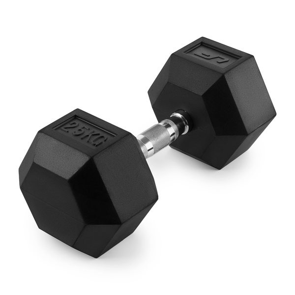 Gietijzeren HEX halter met rubbercoating 25 kg - UpForm