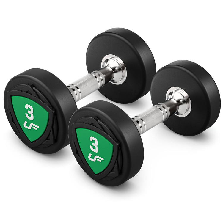 Set polyurethaan halters 1-10kg (stappen van 1 kg) 110 kg + Halterrek UR-S005 - UpForm