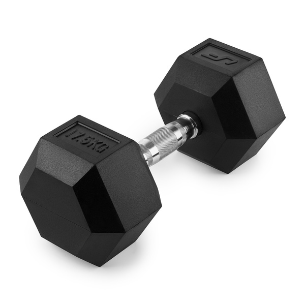 Gietijzeren HEX halter met rubbercoating 17,5 kg - UpForm