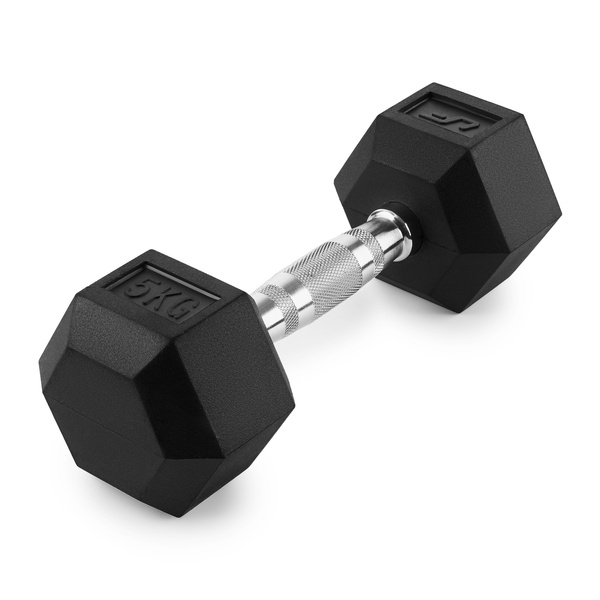 Gietijzeren HEX halter met rubbercoating 5 kg - UpForm